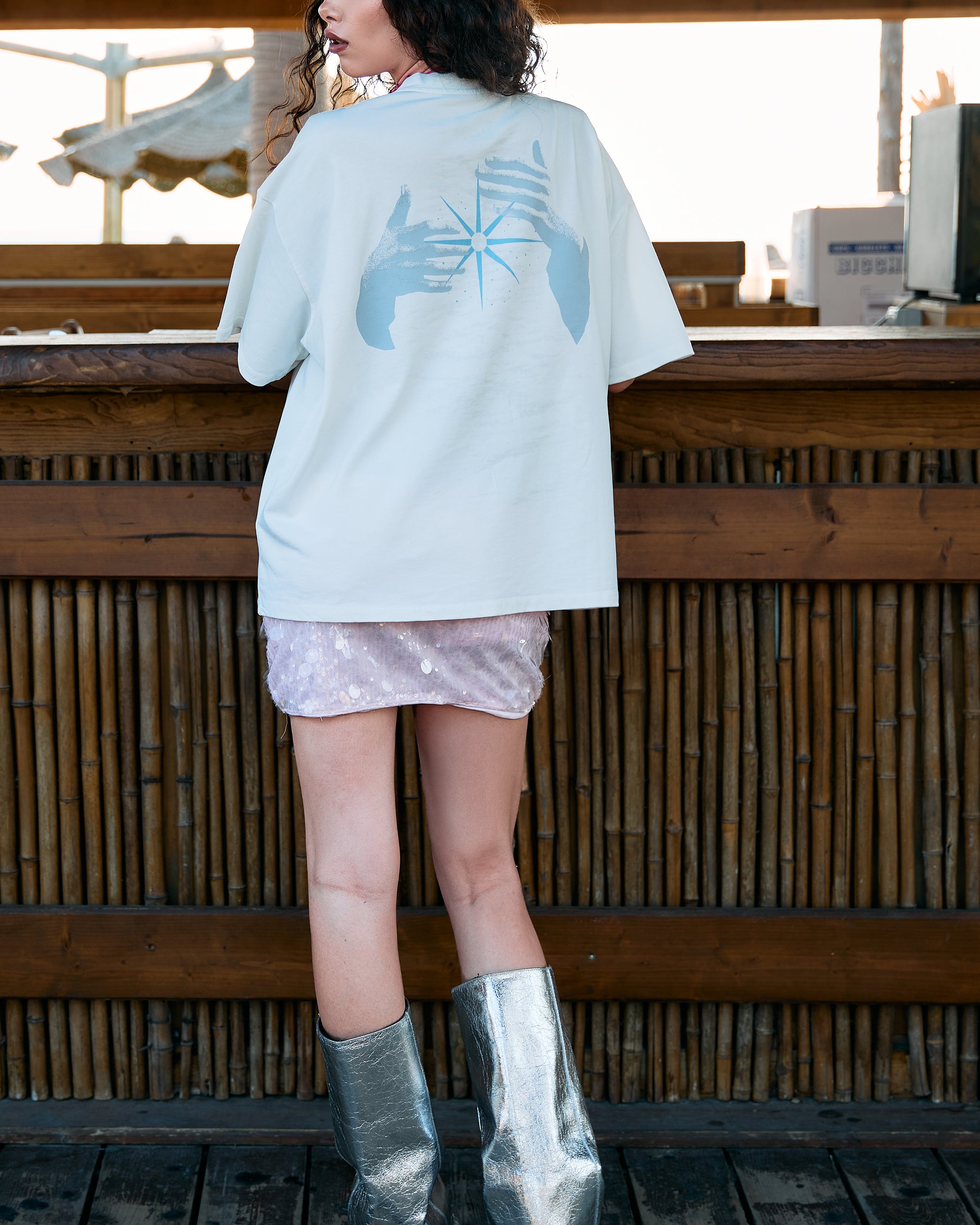 T-shirt oversize cropped - Bianco