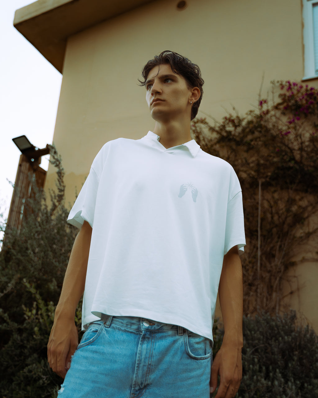 Polo oversize cropped - Bianco