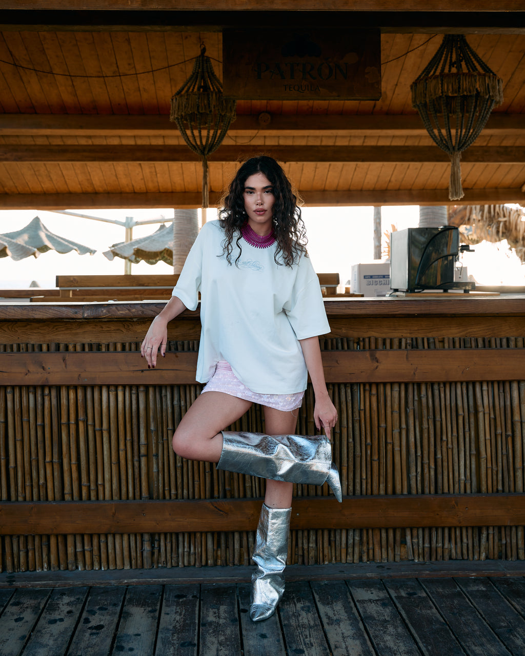 T-shirt oversize cropped - Bianco