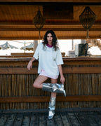 T-shirt oversize cropped - Bianco